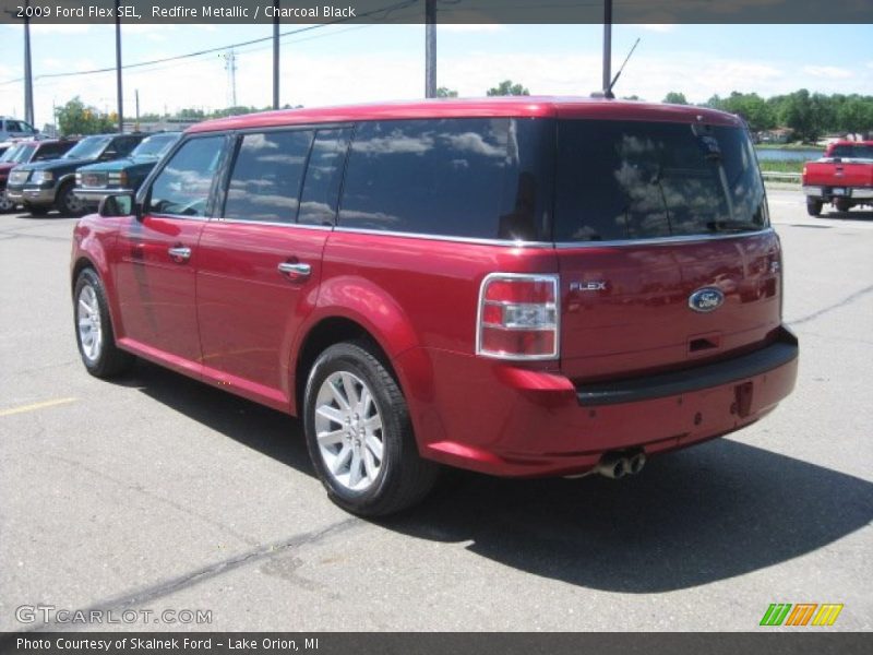 Redfire Metallic / Charcoal Black 2009 Ford Flex SEL