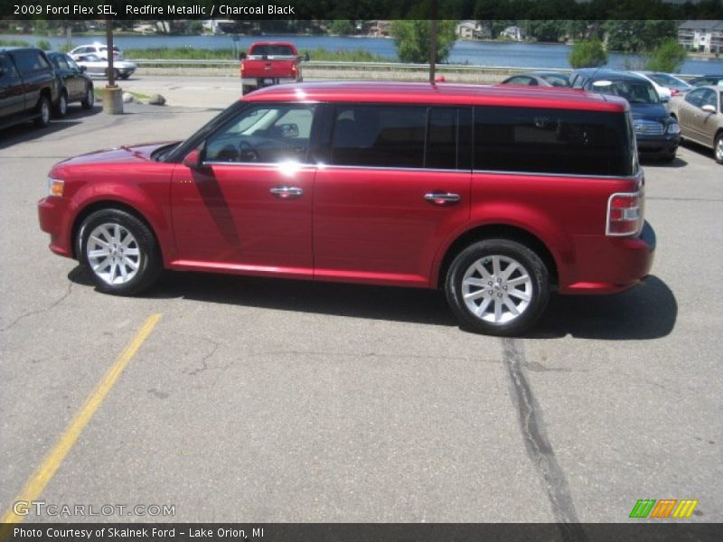 Redfire Metallic / Charcoal Black 2009 Ford Flex SEL