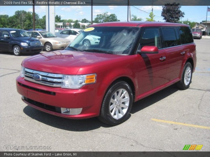 Redfire Metallic / Charcoal Black 2009 Ford Flex SEL