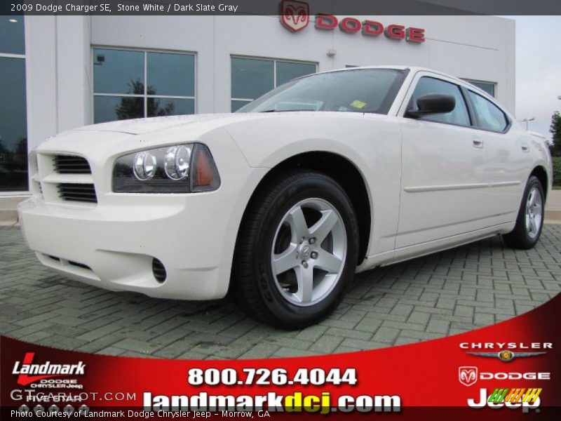 Stone White / Dark Slate Gray 2009 Dodge Charger SE