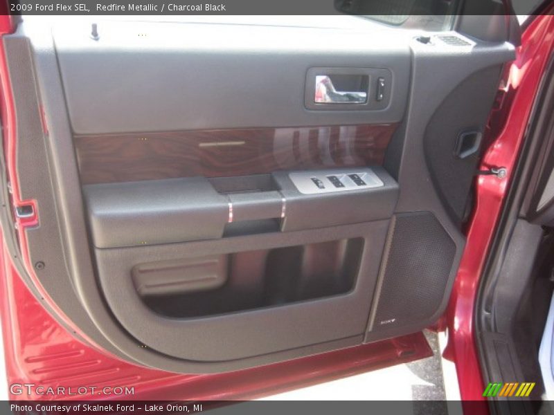 Redfire Metallic / Charcoal Black 2009 Ford Flex SEL