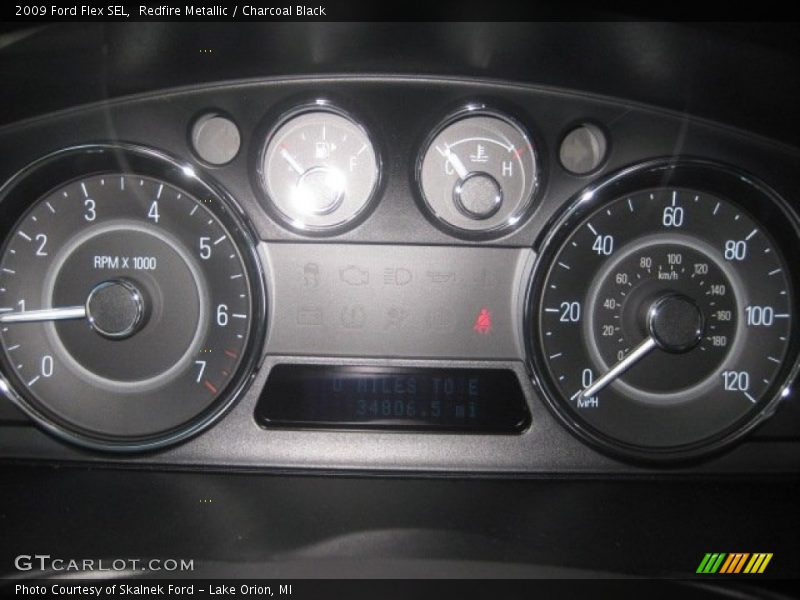 Redfire Metallic / Charcoal Black 2009 Ford Flex SEL