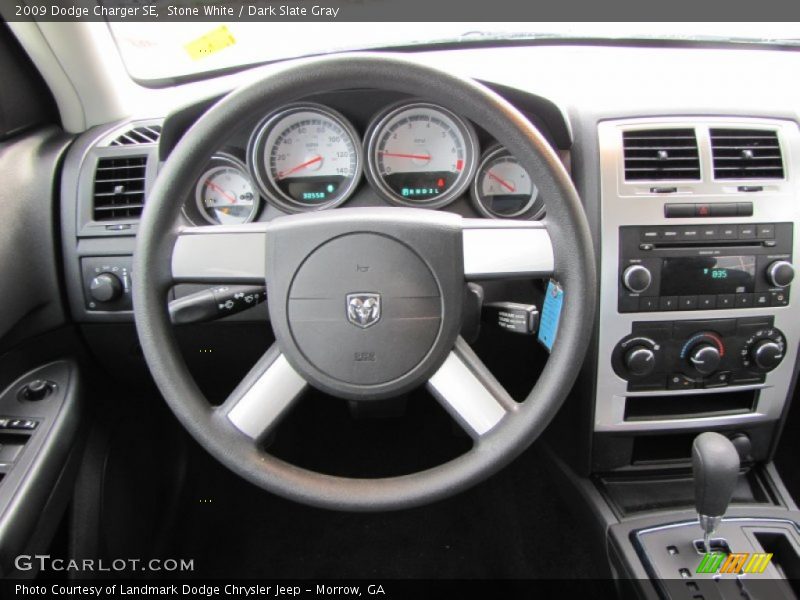Stone White / Dark Slate Gray 2009 Dodge Charger SE
