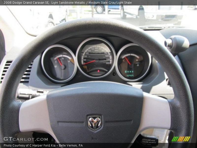 Light Sandstone Metallic / Medium Slate Gray/Light Shale 2008 Dodge Grand Caravan SE