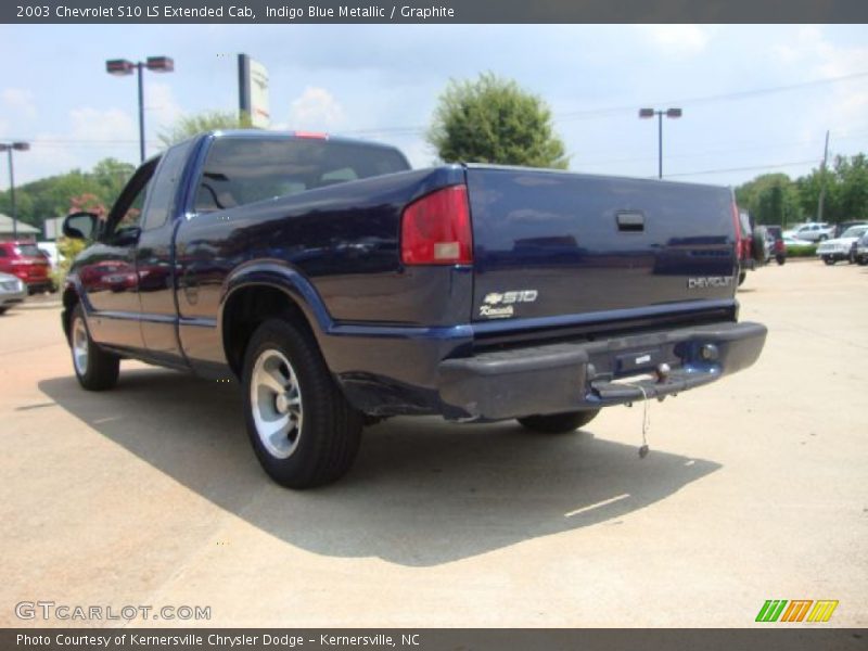 Indigo Blue Metallic / Graphite 2003 Chevrolet S10 LS Extended Cab