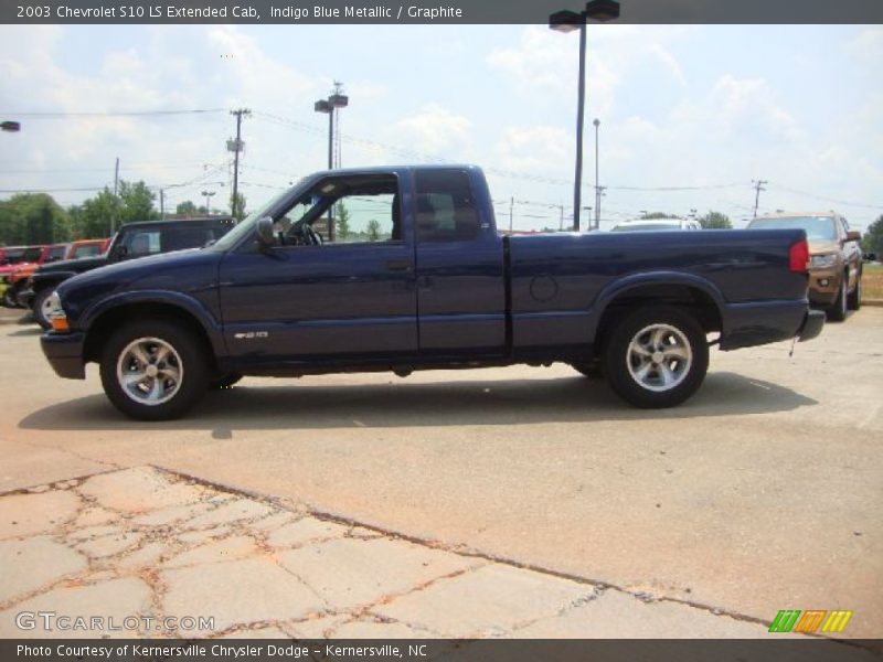 Indigo Blue Metallic / Graphite 2003 Chevrolet S10 LS Extended Cab