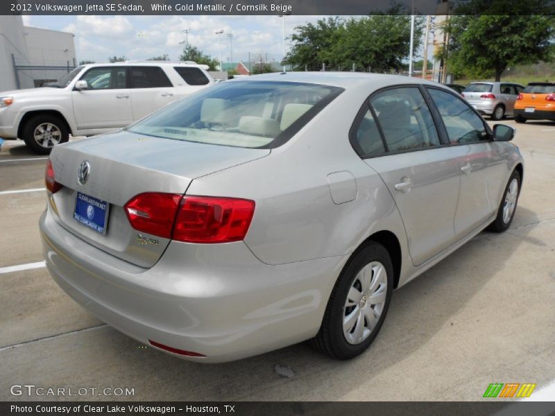 White Gold Metallic / Cornsilk Beige 2012 Volkswagen Jetta SE Sedan