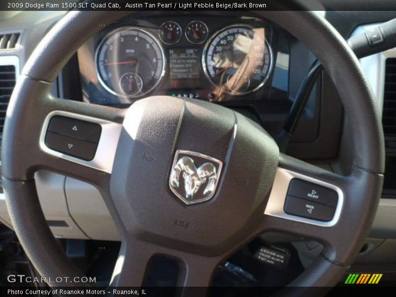 Austin Tan Pearl / Light Pebble Beige/Bark Brown 2009 Dodge Ram 1500 SLT Quad Cab