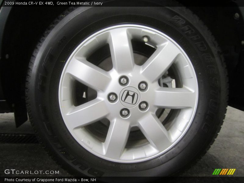 Green Tea Metallic / Ivory 2009 Honda CR-V EX 4WD