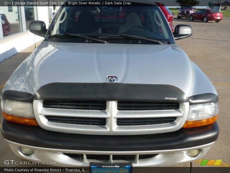 Bright Silver Metallic / Dark Slate Gray 2001 Dodge Dakota Sport Club Cab