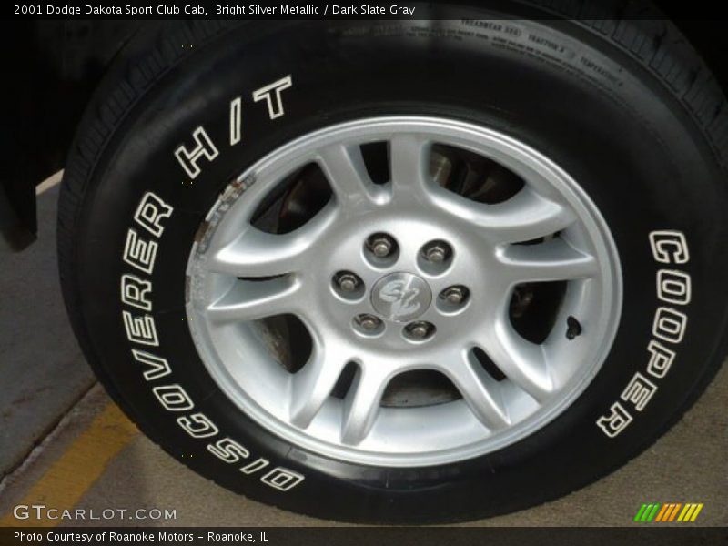Bright Silver Metallic / Dark Slate Gray 2001 Dodge Dakota Sport Club Cab
