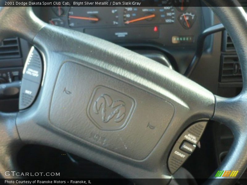 Bright Silver Metallic / Dark Slate Gray 2001 Dodge Dakota Sport Club Cab