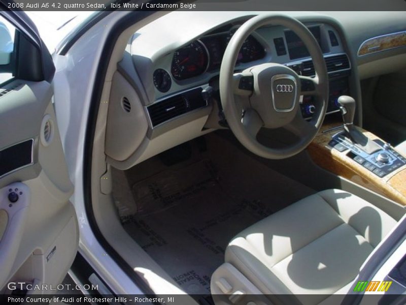 Ibis White / Cardamom Beige 2008 Audi A6 4.2 quattro Sedan