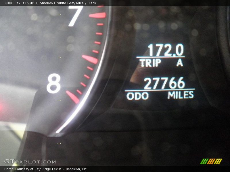 Smokey Granite Gray Mica / Black 2008 Lexus LS 460