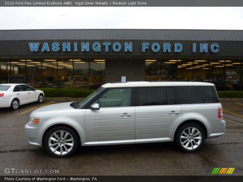 Ingot Silver Metallic / Medium Light Stone 2010 Ford Flex Limited EcoBoost AWD