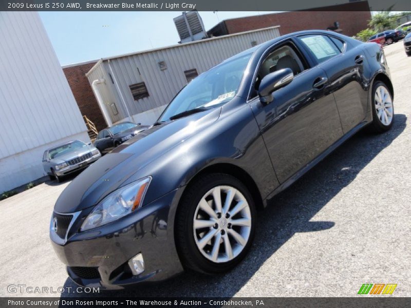 Breakwater Blue Metallic / Light Gray 2009 Lexus IS 250 AWD