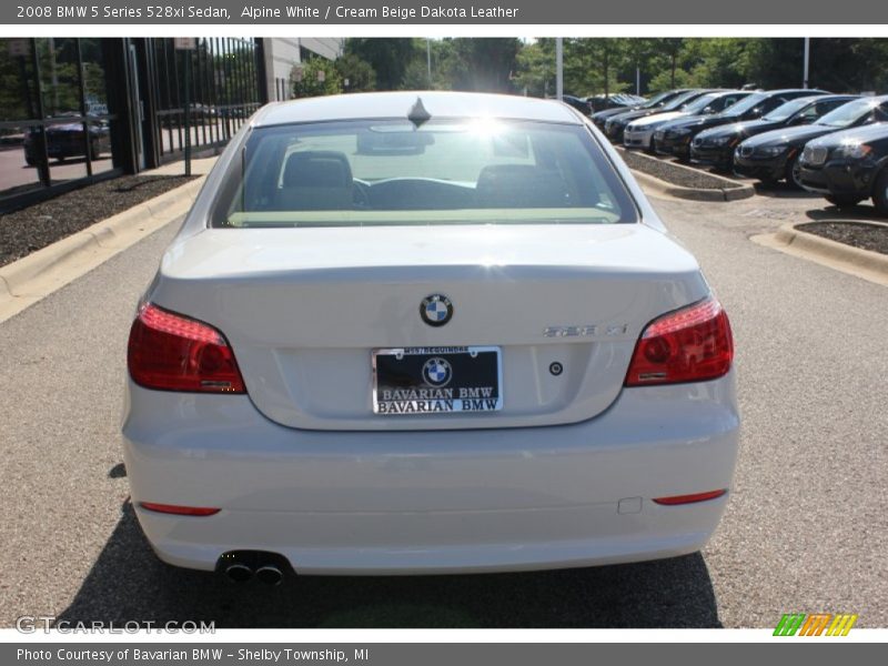 Alpine White / Cream Beige Dakota Leather 2008 BMW 5 Series 528xi Sedan