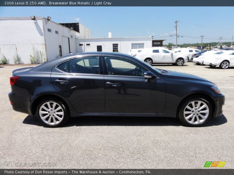 Breakwater Blue Metallic / Light Gray 2009 Lexus IS 250 AWD