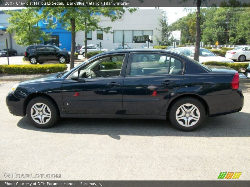 Dark Blue Metallic / Titanium Gray 2007 Chevrolet Malibu LS Sedan