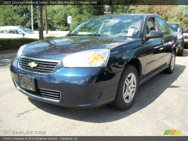 Dark Blue Metallic / Titanium Gray 2007 Chevrolet Malibu LS Sedan