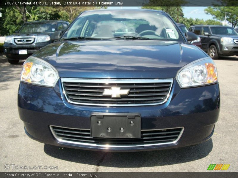 Dark Blue Metallic / Titanium Gray 2007 Chevrolet Malibu LS Sedan