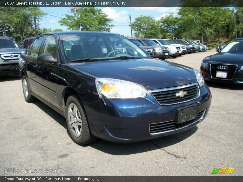 Dark Blue Metallic / Titanium Gray 2007 Chevrolet Malibu LS Sedan