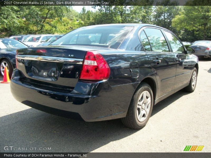 Dark Blue Metallic / Titanium Gray 2007 Chevrolet Malibu LS Sedan