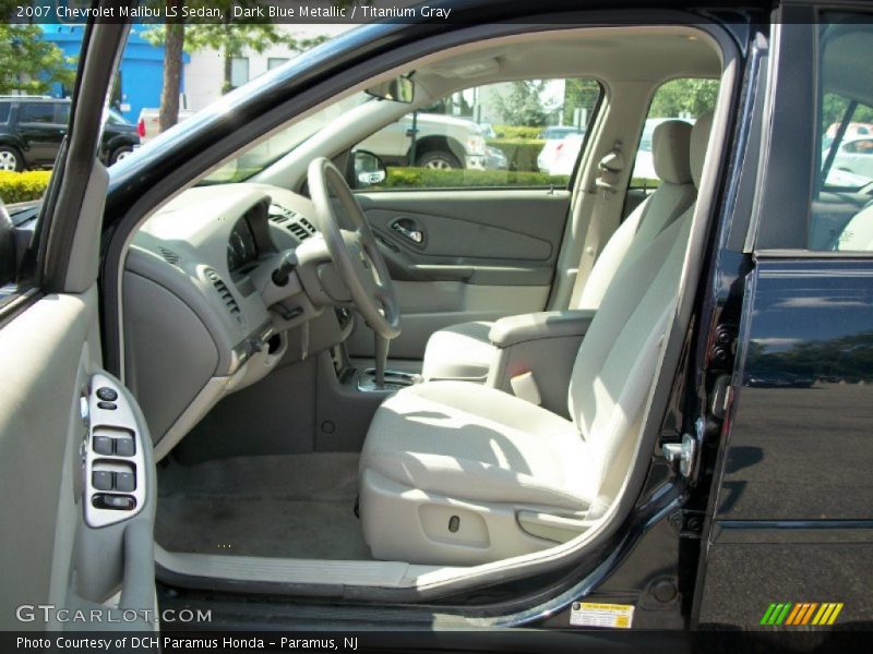 Dark Blue Metallic / Titanium Gray 2007 Chevrolet Malibu LS Sedan