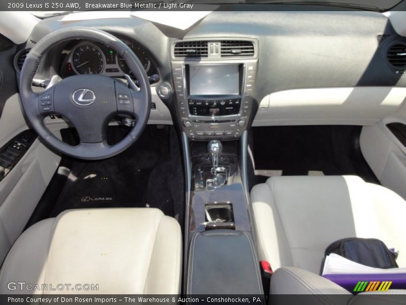 Breakwater Blue Metallic / Light Gray 2009 Lexus IS 250 AWD