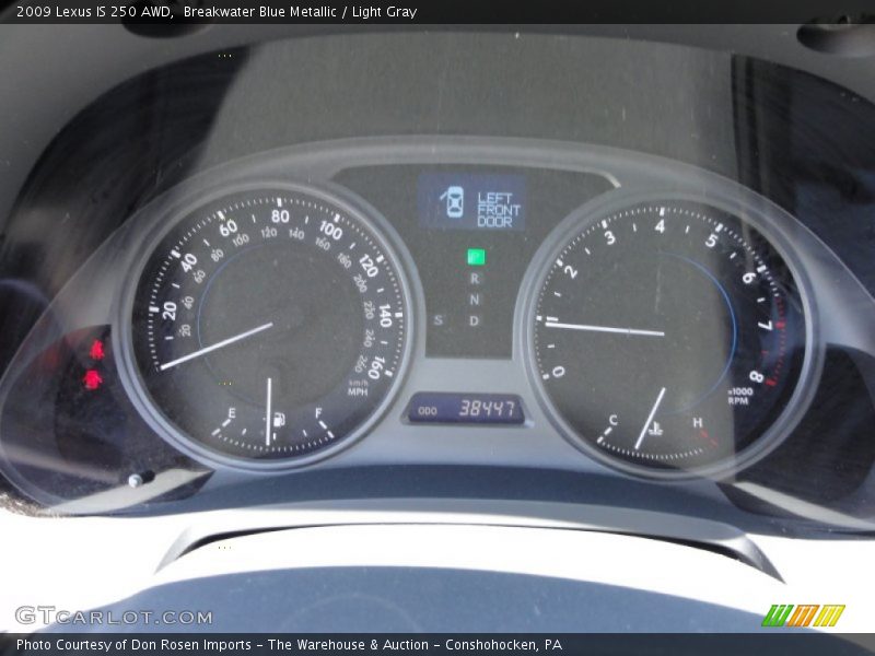 Breakwater Blue Metallic / Light Gray 2009 Lexus IS 250 AWD