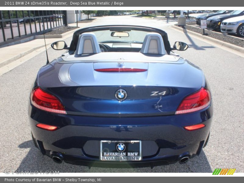 Deep Sea Blue Metallic / Beige 2011 BMW Z4 sDrive35is Roadster