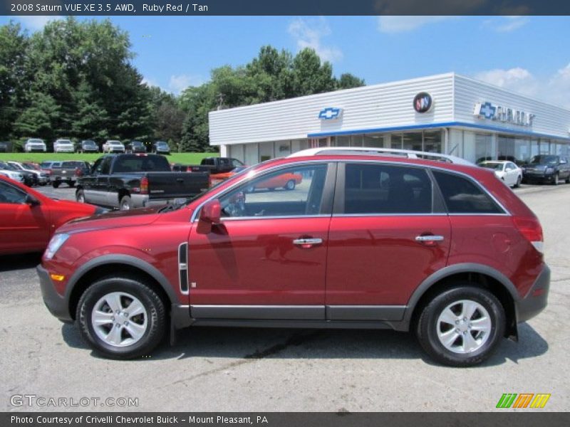 Ruby Red / Tan 2008 Saturn VUE XE 3.5 AWD