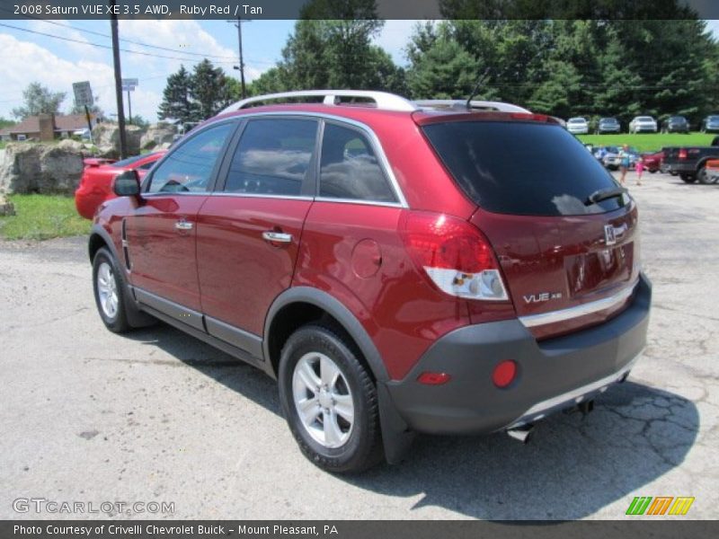 Ruby Red / Tan 2008 Saturn VUE XE 3.5 AWD