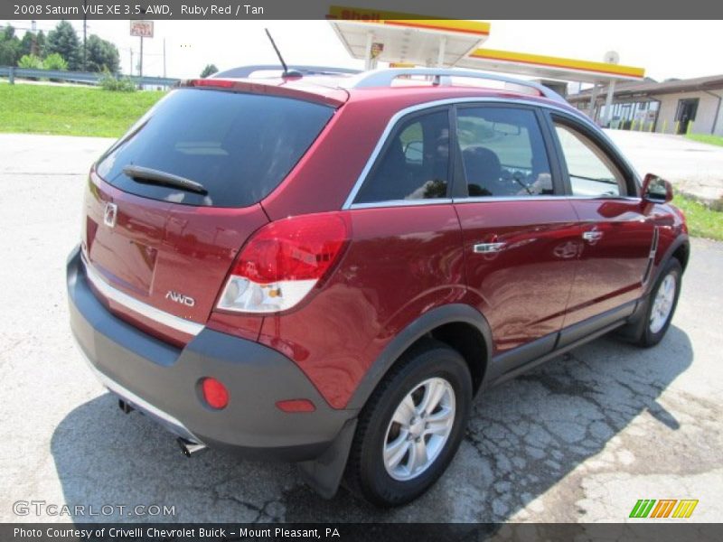 Ruby Red / Tan 2008 Saturn VUE XE 3.5 AWD