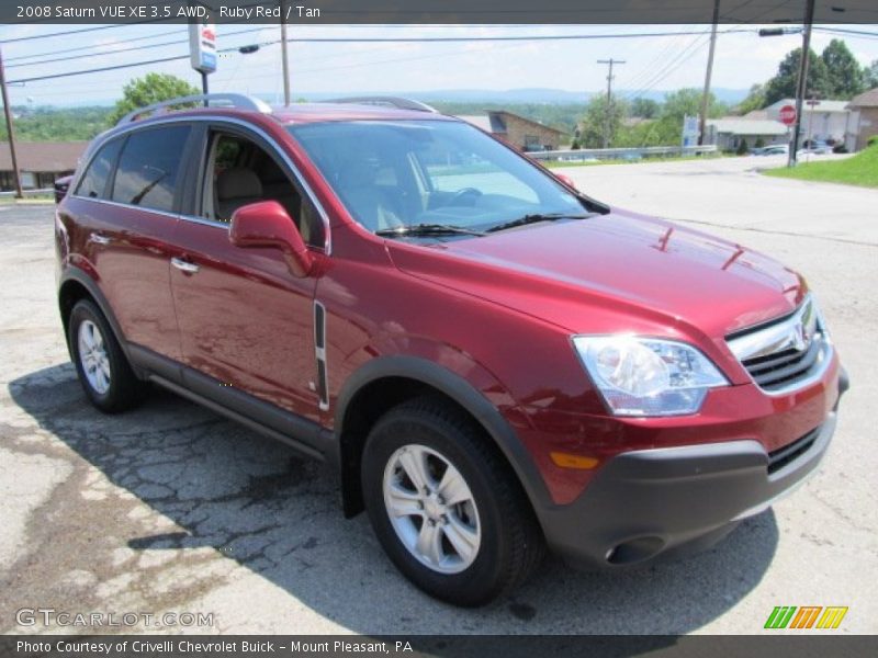 Ruby Red / Tan 2008 Saturn VUE XE 3.5 AWD