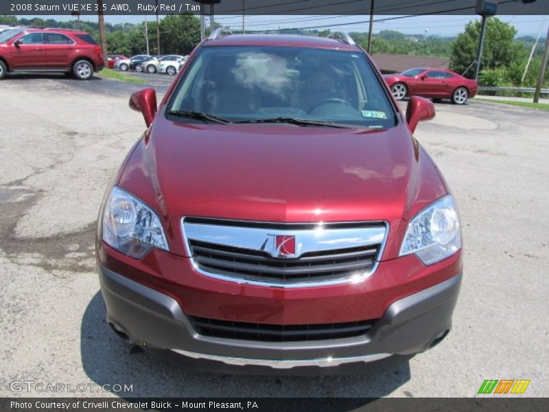 Ruby Red / Tan 2008 Saturn VUE XE 3.5 AWD