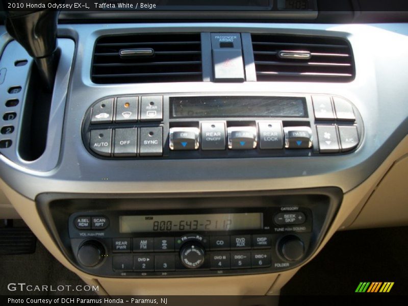 Taffeta White / Beige 2010 Honda Odyssey EX-L