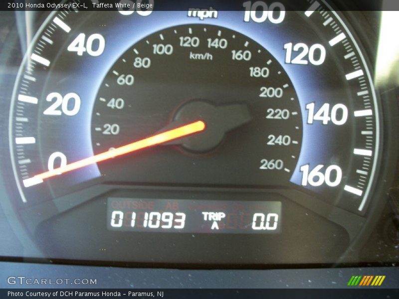 Taffeta White / Beige 2010 Honda Odyssey EX-L