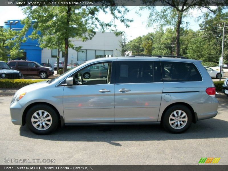 Slate Green Metallic / Gray 2009 Honda Odyssey EX