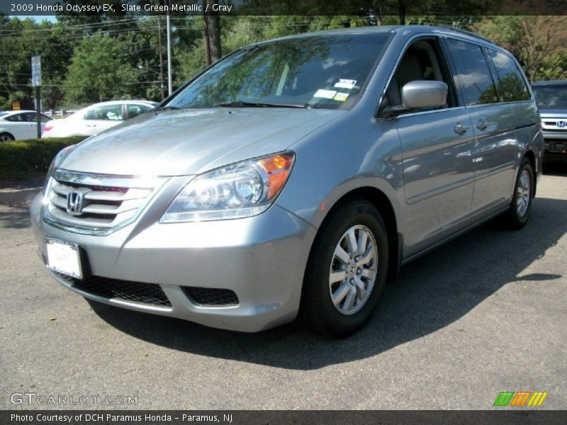Slate Green Metallic / Gray 2009 Honda Odyssey EX