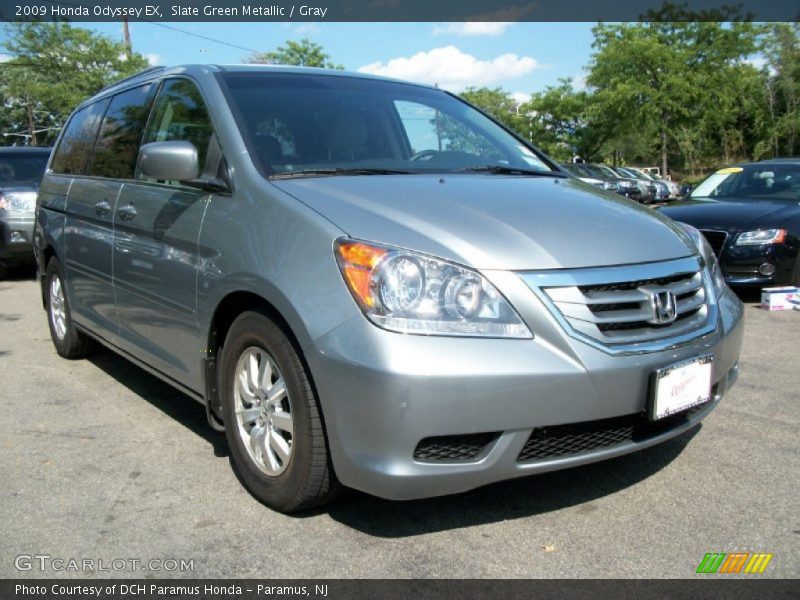 Slate Green Metallic / Gray 2009 Honda Odyssey EX