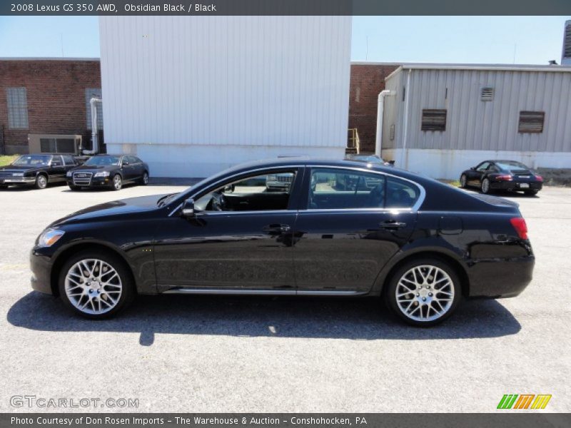 Obsidian Black / Black 2008 Lexus GS 350 AWD