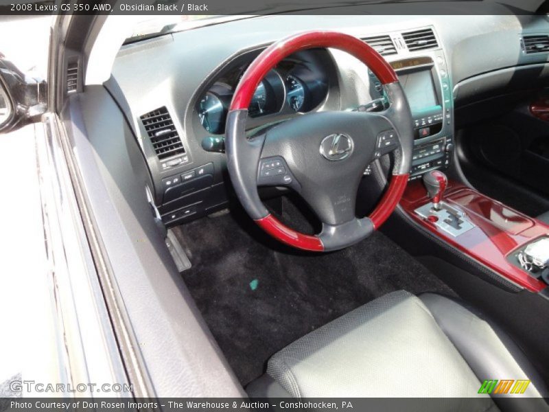 Obsidian Black / Black 2008 Lexus GS 350 AWD