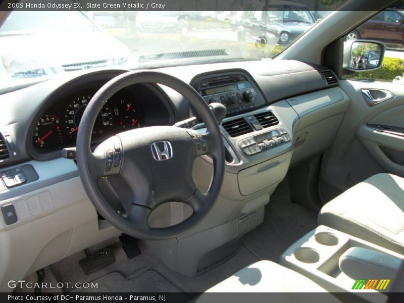 Slate Green Metallic / Gray 2009 Honda Odyssey EX