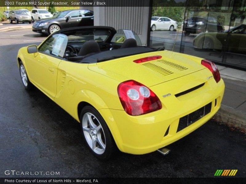 Solar Yellow / Black 2003 Toyota MR2 Spyder Roadster