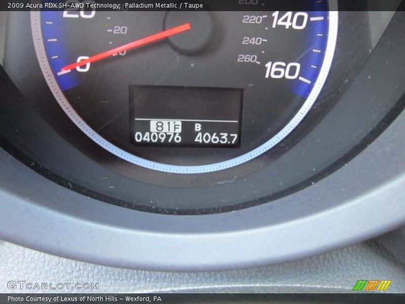 Palladium Metallic / Taupe 2009 Acura RDX SH-AWD Technology