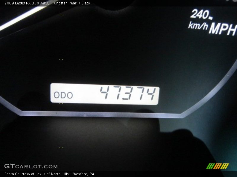 Tungsten Pearl / Black 2009 Lexus RX 350 AWD
