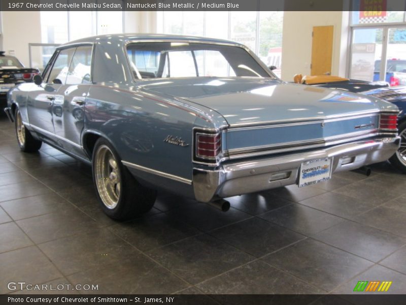 Nantucket Blue Metallic / Medium Blue 1967 Chevrolet Chevelle Malibu Sedan