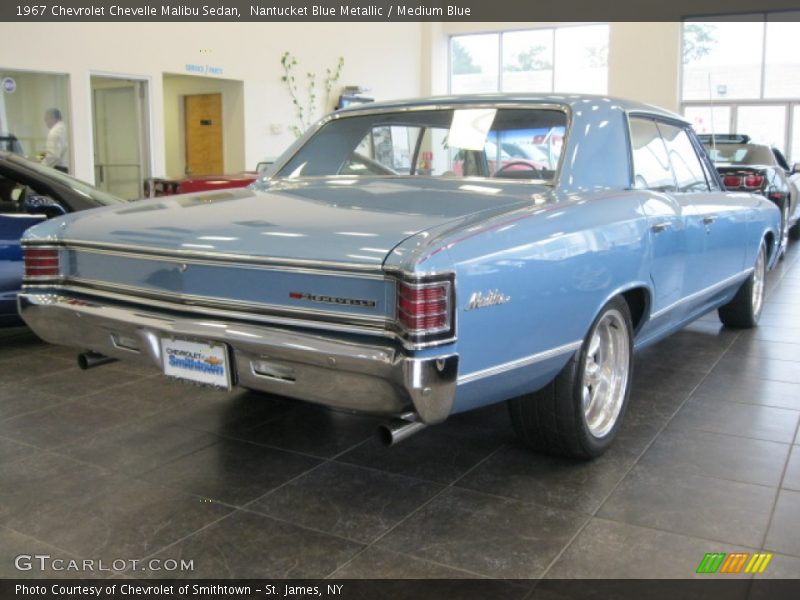 Nantucket Blue Metallic / Medium Blue 1967 Chevrolet Chevelle Malibu Sedan