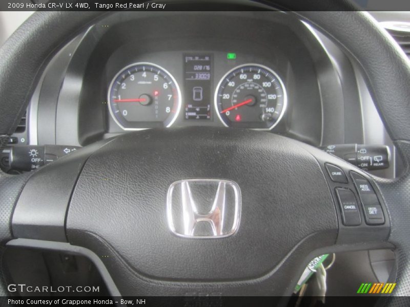 Tango Red Pearl / Gray 2009 Honda CR-V LX 4WD